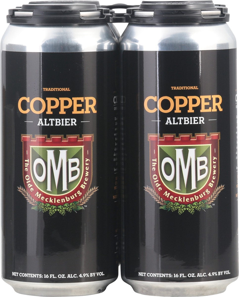 slide 8 of 9, The Olde Mecklenburg Brewery Altbier Copper Beer Can 4 - 16 fl oz Cans, 4 ct; 16 oz