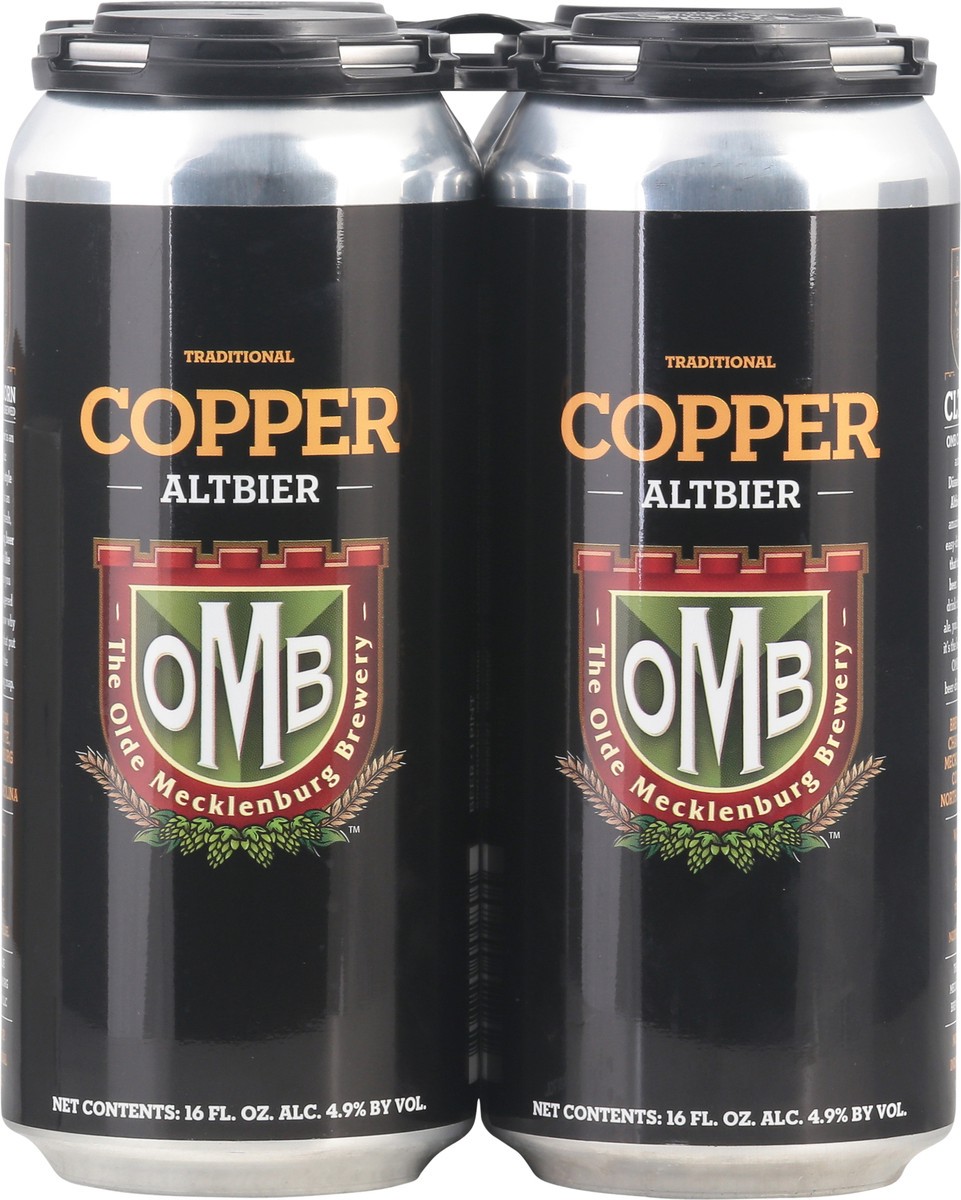 slide 3 of 9, The Olde Mecklenburg Brewery Altbier Copper Beer Can 4 - 16 fl oz Cans, 4 ct; 16 oz
