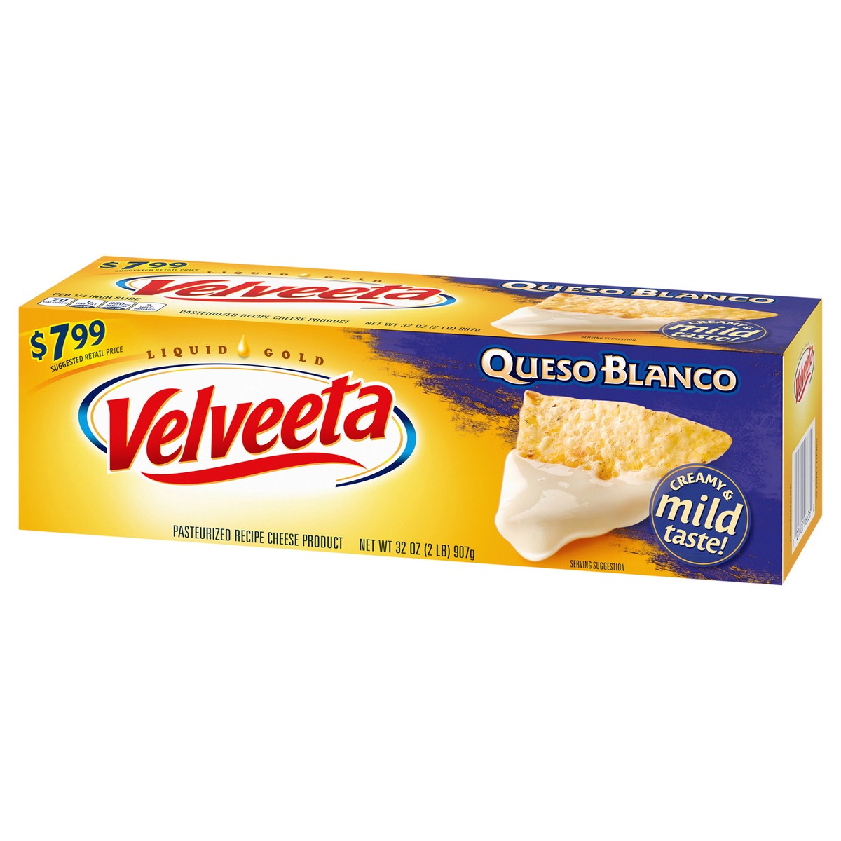 slide 6 of 9, Velveeta Queso Blanco Cheese, 32 oz Block, 32 oz