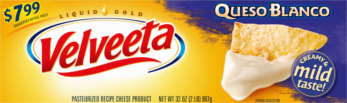 slide 3 of 9, Velveeta Queso Blanco Cheese, 32 oz Block, 32 oz