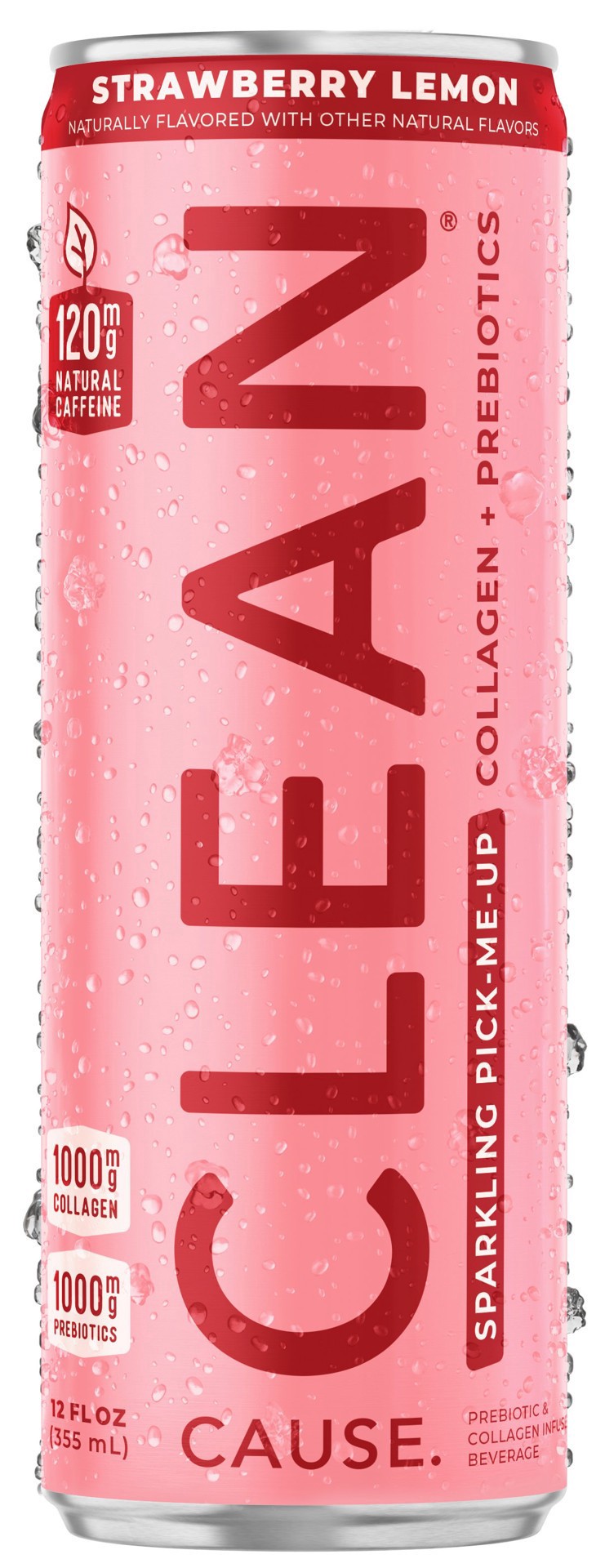 slide 1 of 1, CLEAN Cause Strawberry Lemon Collagen Energy Drink, 12 oz