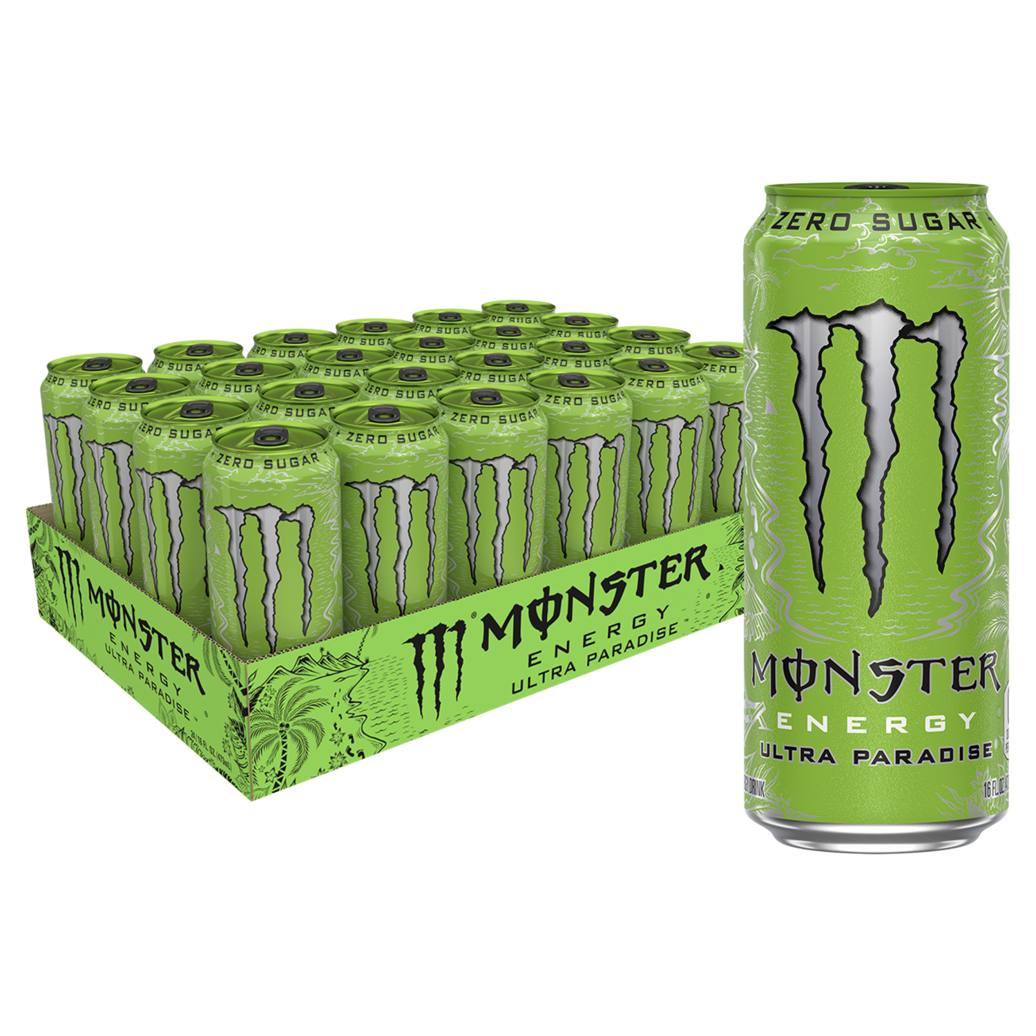 slide 1 of 5, Monster Energy Ultra Paradise, Sugar Free Energy Drink - 16 oz, 16 oz