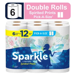 Sparkle Paper Towels, Double Rolls, Spirited Prints