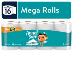 Angel Soft Bathroom Tissue, 2-Ply, Unscented, Mega Roll