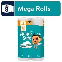Angel Soft Toilet Paper, 8 Mega Rolls
