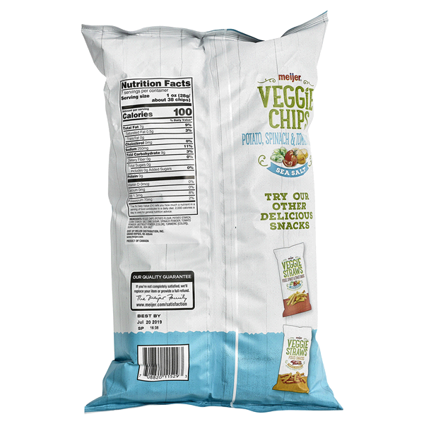 slide 3 of 5, Meijer Veggie Chips, 7 oz