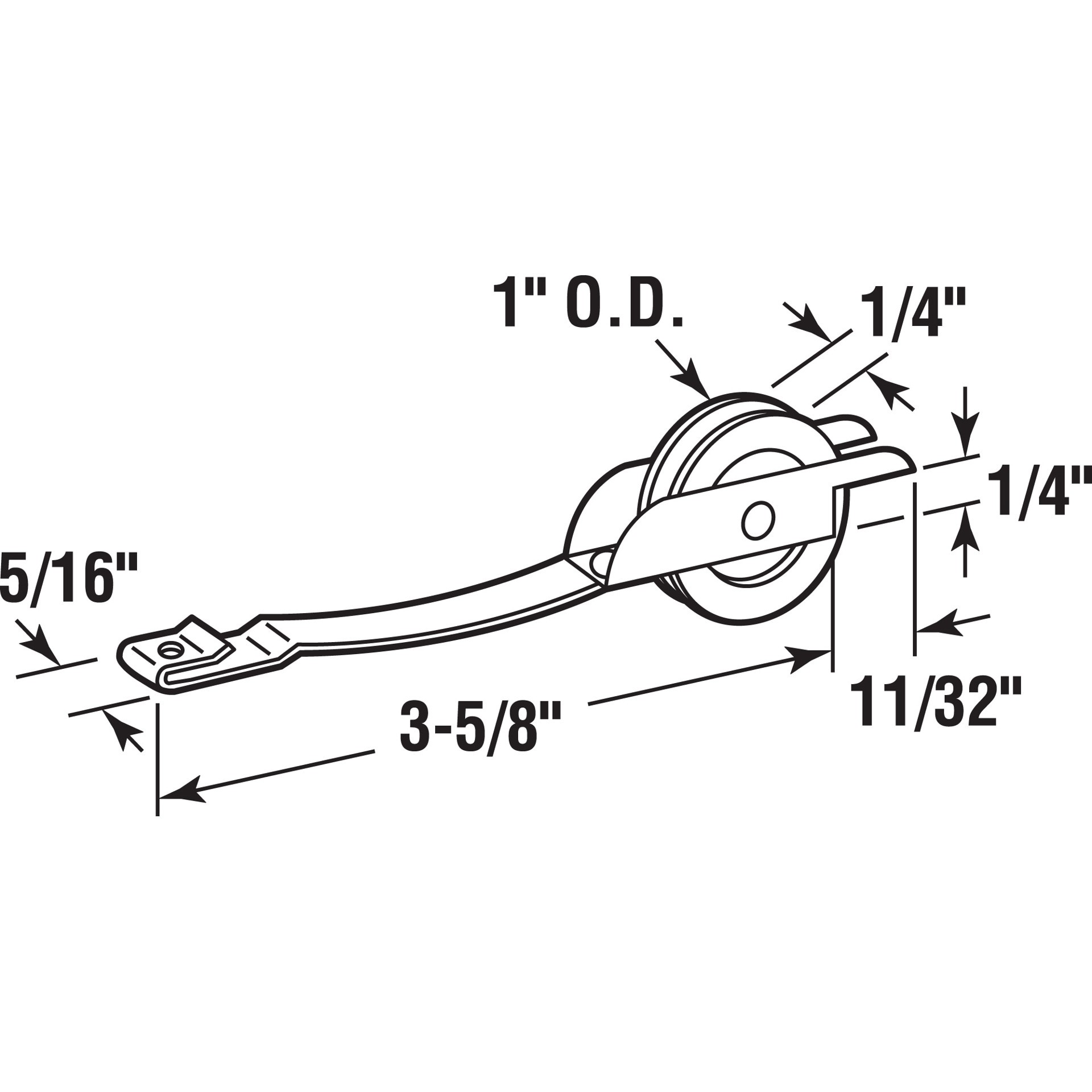 slide 2 of 6, Prime-Line 2 -Pack 1.0-in Nylon Sliding Screen Door Roller, 1 ct