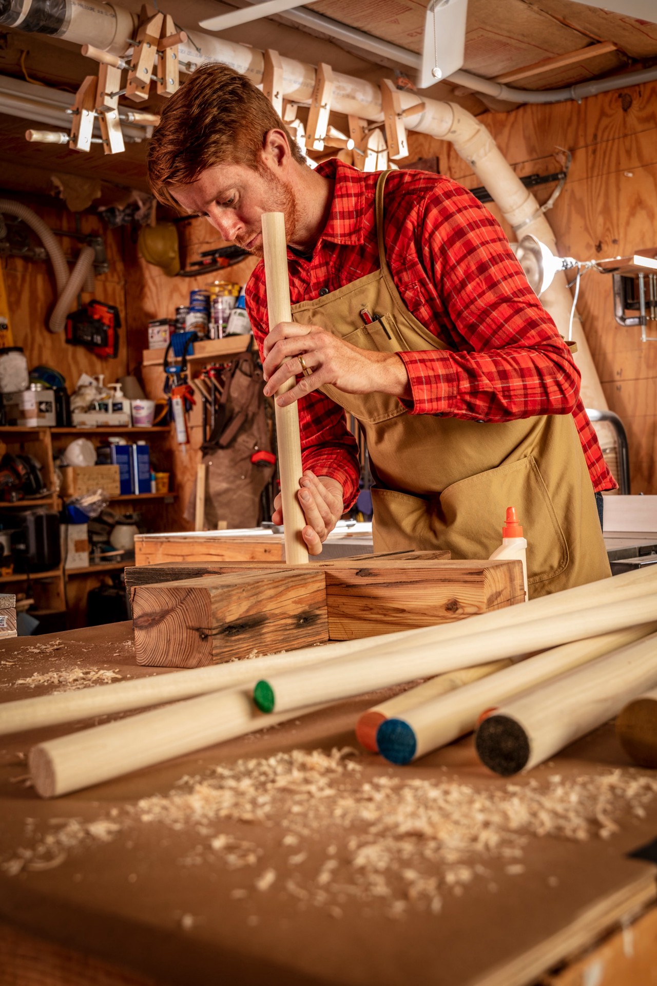 slide 6 of 6, Madison Mill 1.25-in dia x 48-in L Round Poplar Dowels, 1 ct