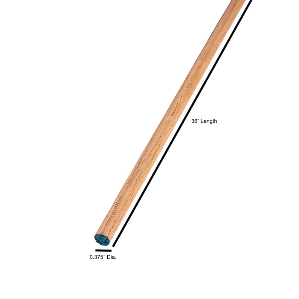 slide 4 of 6, Madison Mill 0.375-in dia x 36-in L Round Oak Dowels, 1 ct
