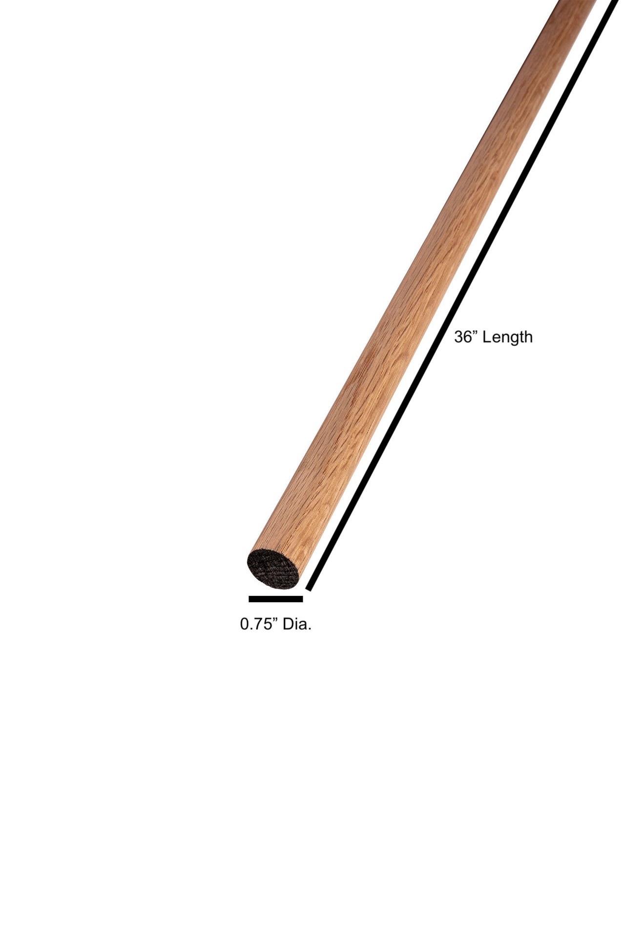 slide 5 of 6, Madison Mill 0.75-in dia x 36-in L Round Oak Dowels, 1 ct