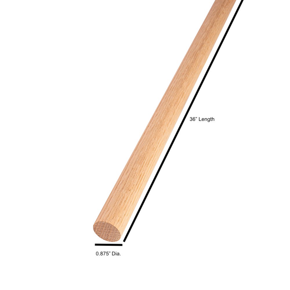 slide 5 of 6, Madison Mill 0.875-in dia x 36-in L Round Oak Dowels, 1 ct