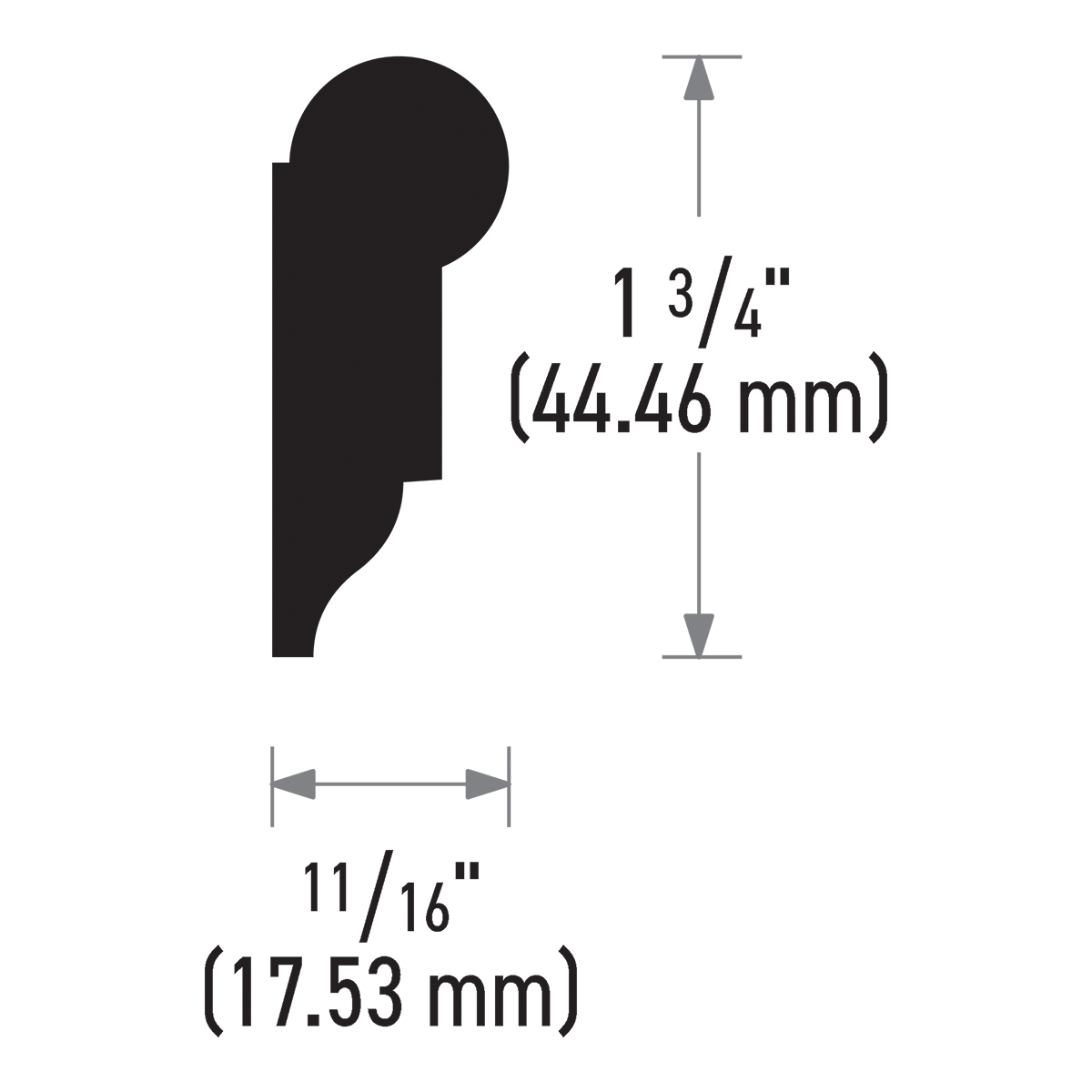 slide 3 of 4, RELIABILT 1-3/4-in x 96-in Unfinished Pine 273 Strip Picture Frame Moulding, 1 ct