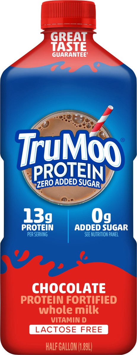 slide 9 of 14, TruMoo Protein Whole Chocolate Milk Half Gallon, 1/2 gal