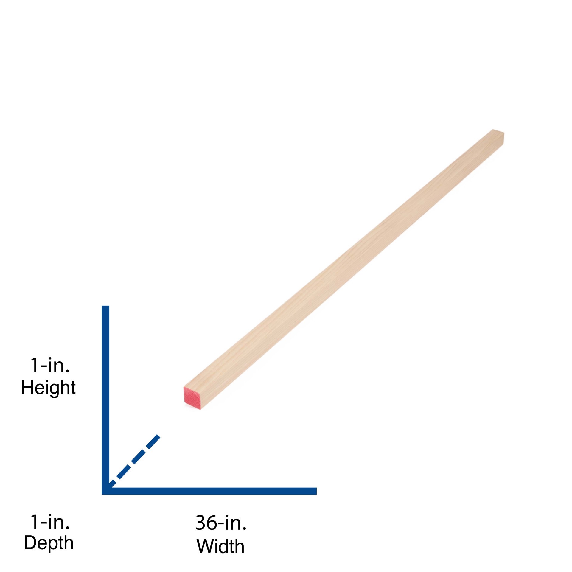 slide 2 of 6, Madison Mill 1-in dia x 36-in L Square Poplar Dowels, 1 ct