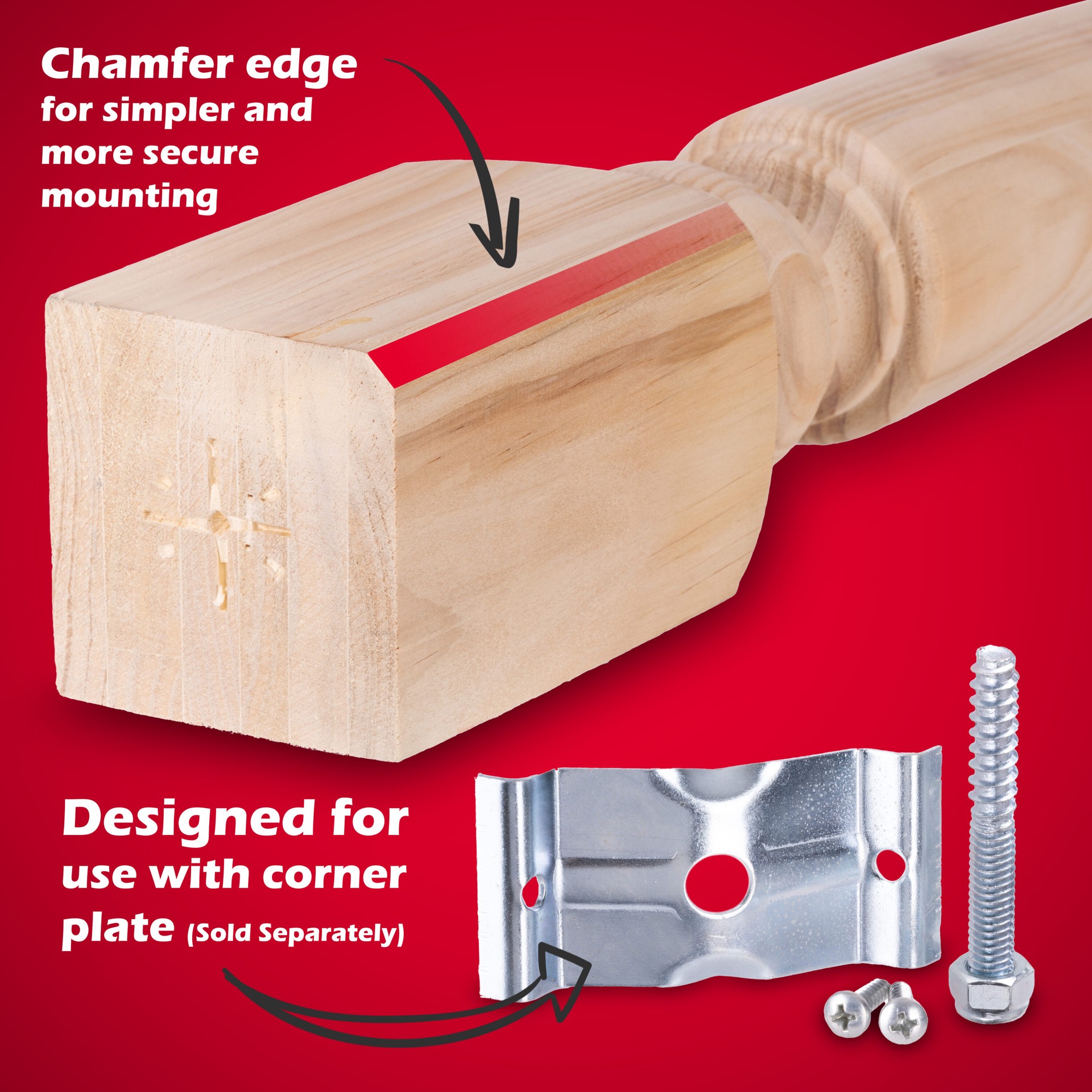 slide 4 of 6, Waddell 2.25-in x 15-in Country pine Pine End table leg, 1 ct