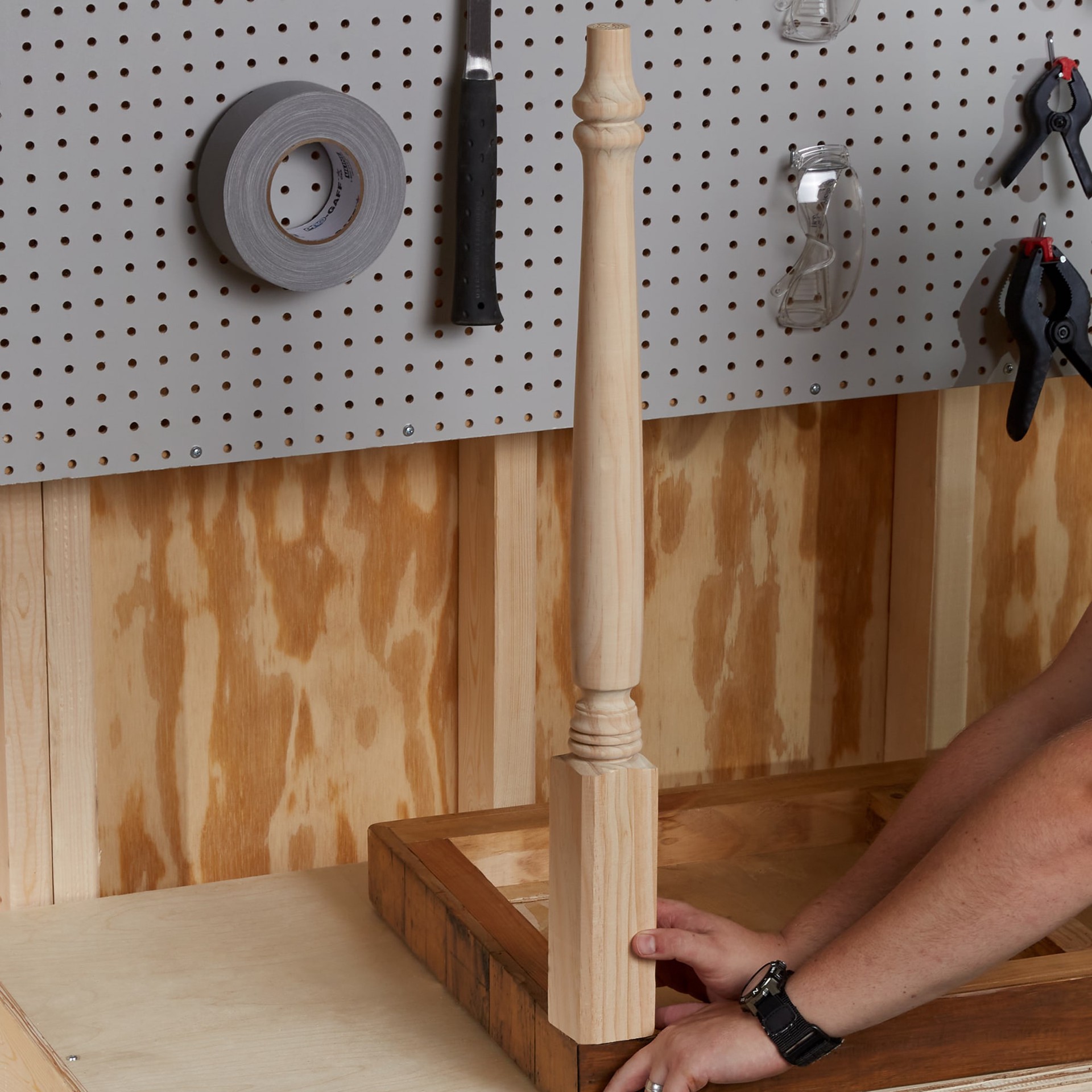 slide 2 of 6, Waddell 2.25-in x 29-in Country pine Pine End table leg, 1 ct