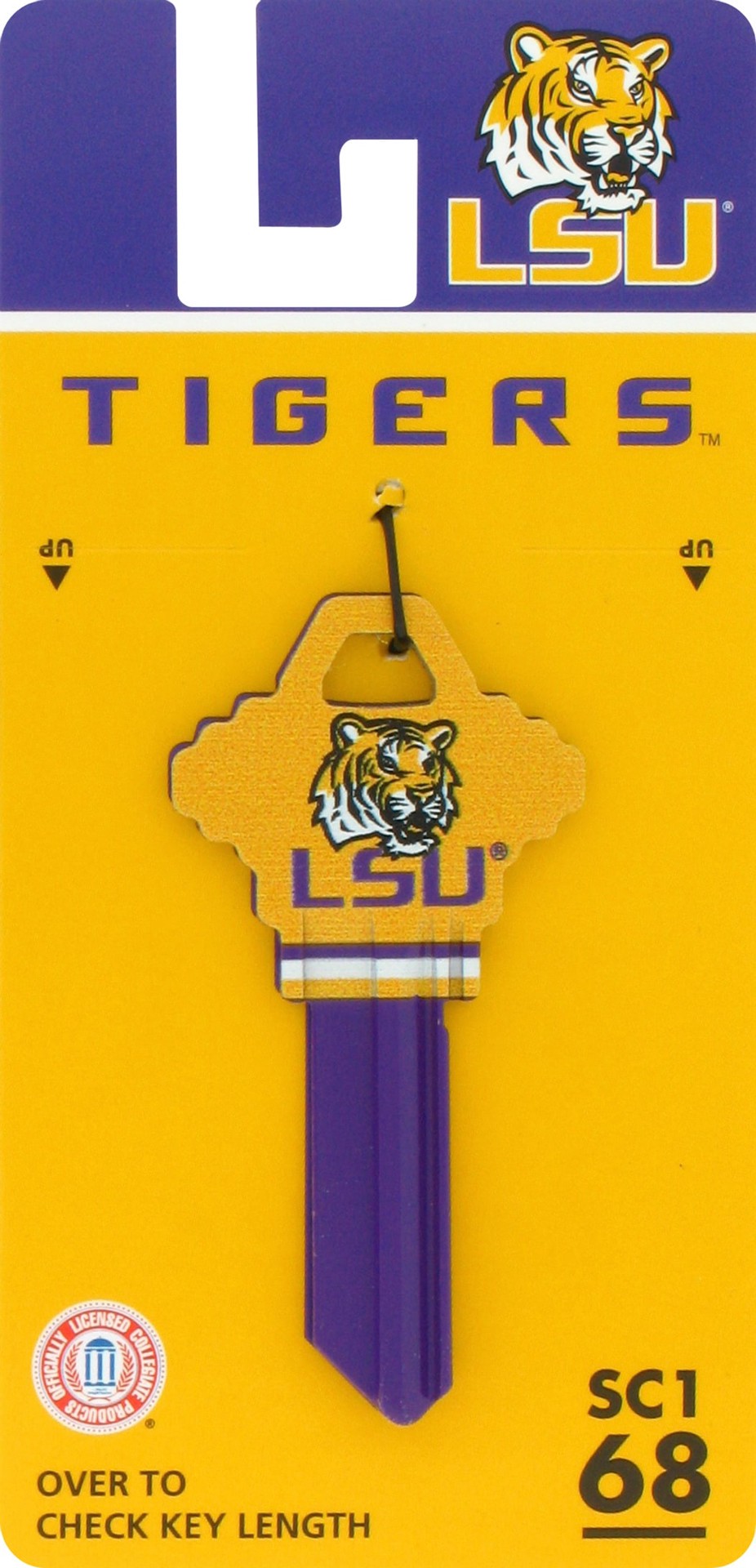 slide 2 of 4, Fanatix LSU Tigers Multicolored Sports Key Brass House/Entry Key Blank, 1 ct
