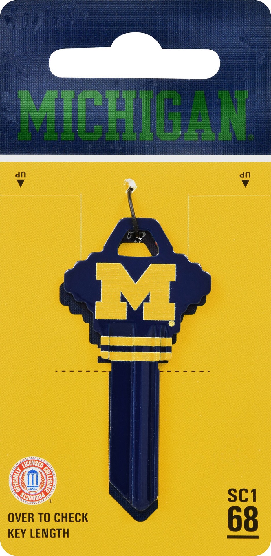 slide 2 of 4, Fanatix Michigan Wolverines Multicolored Sports Key Brass House/Entry Key Blank, 1 ct