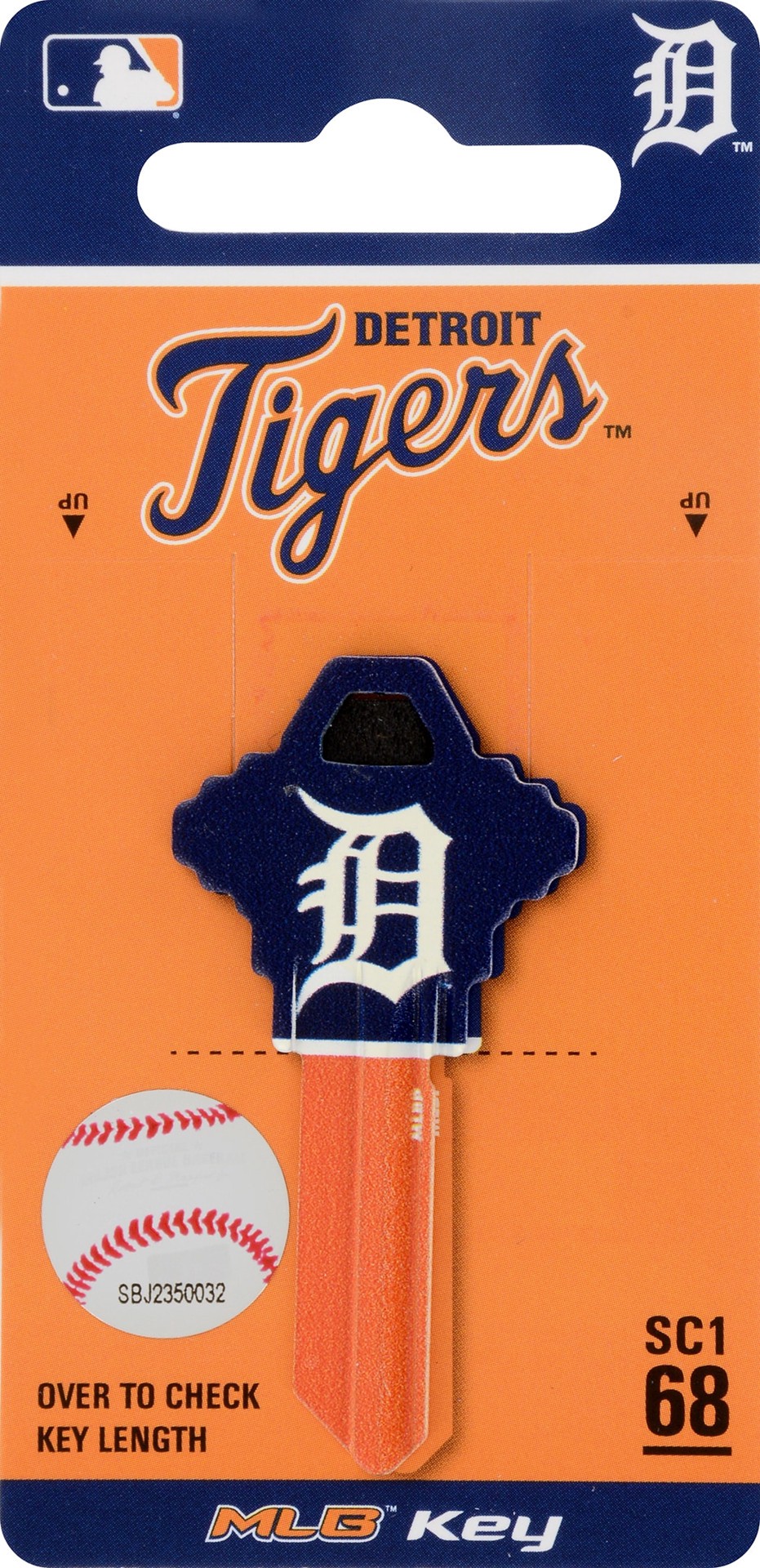 slide 2 of 4, Fanatix Detroit Tigers Multicolored #68 SC1 Brass House/Entry Key Blank, 1 ct