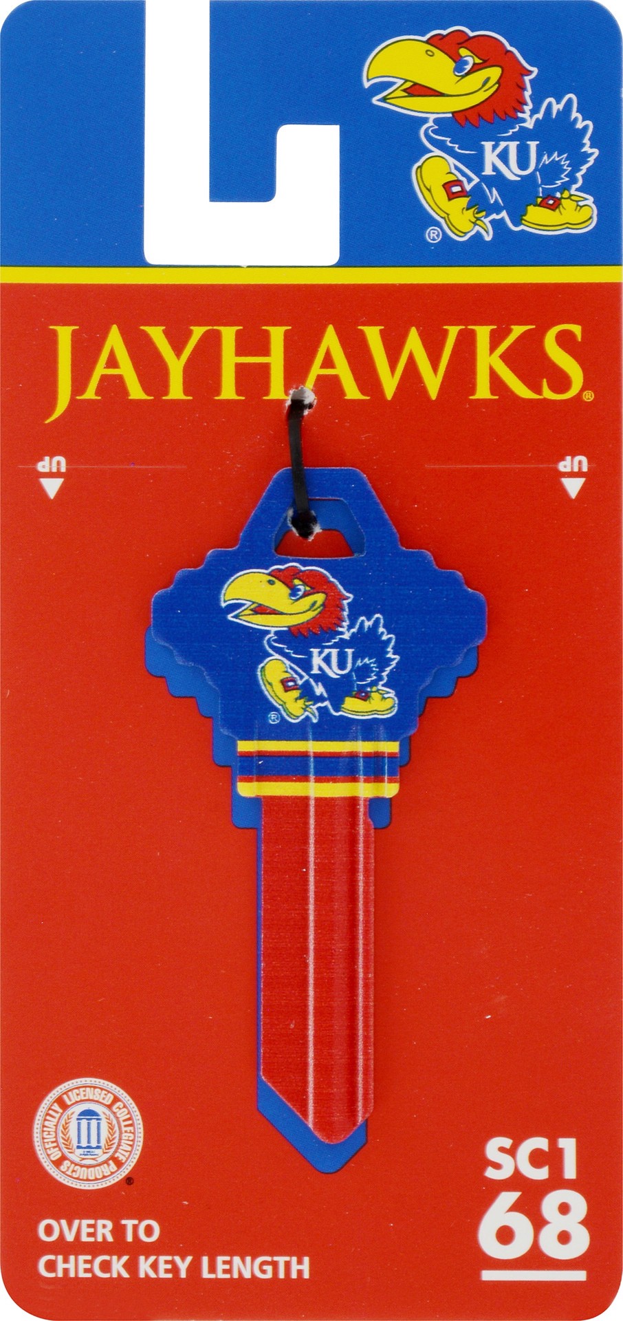 slide 2 of 4, Fanatix Kansas Jayhawks Multicolored Sports Key Brass House/Entry Key Blank, 1 ct
