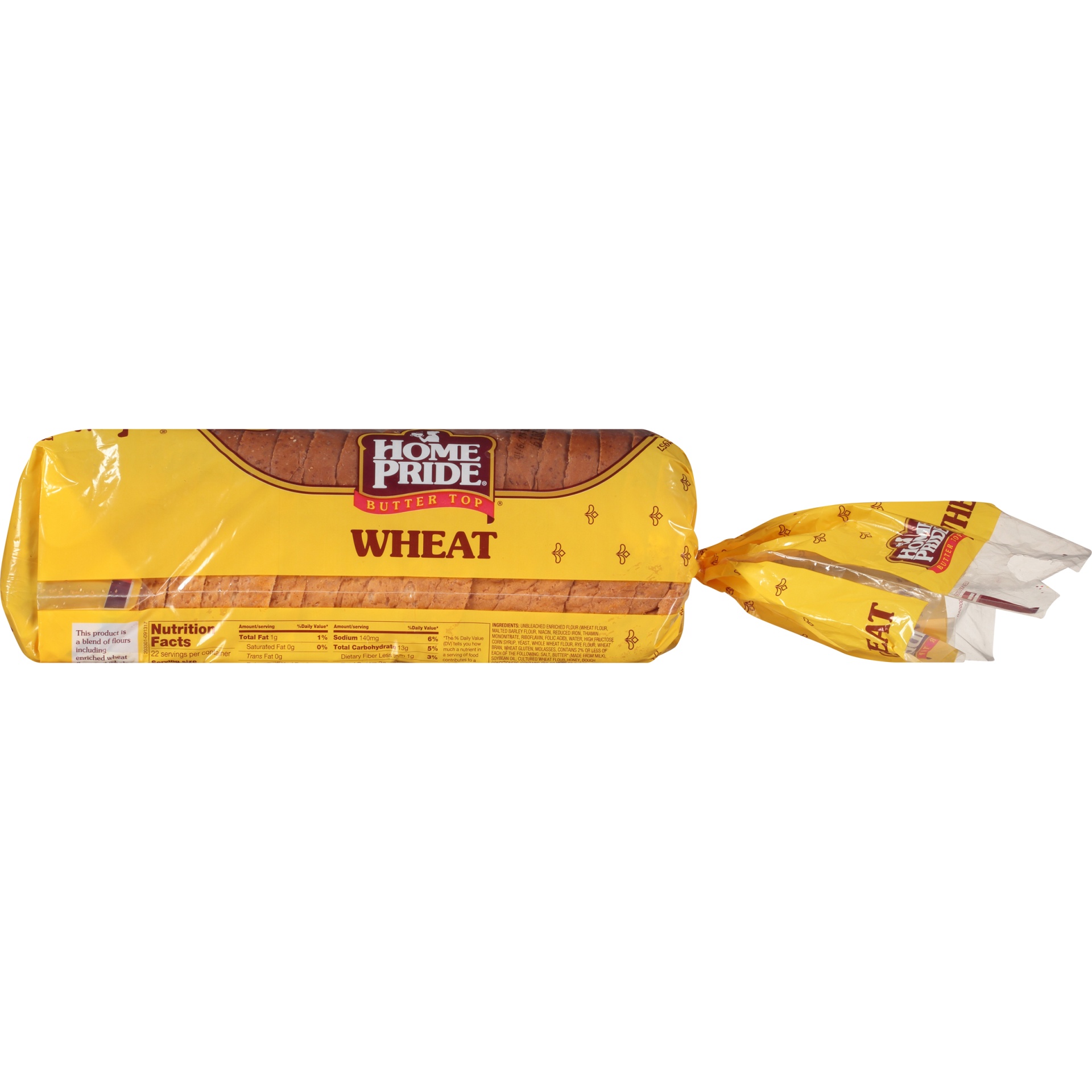 slide 5 of 8, Home Pride Butter Top Enriched Wheat Bread, Sliced Sandwich Bread, 20 oz Loaf, 20 oz