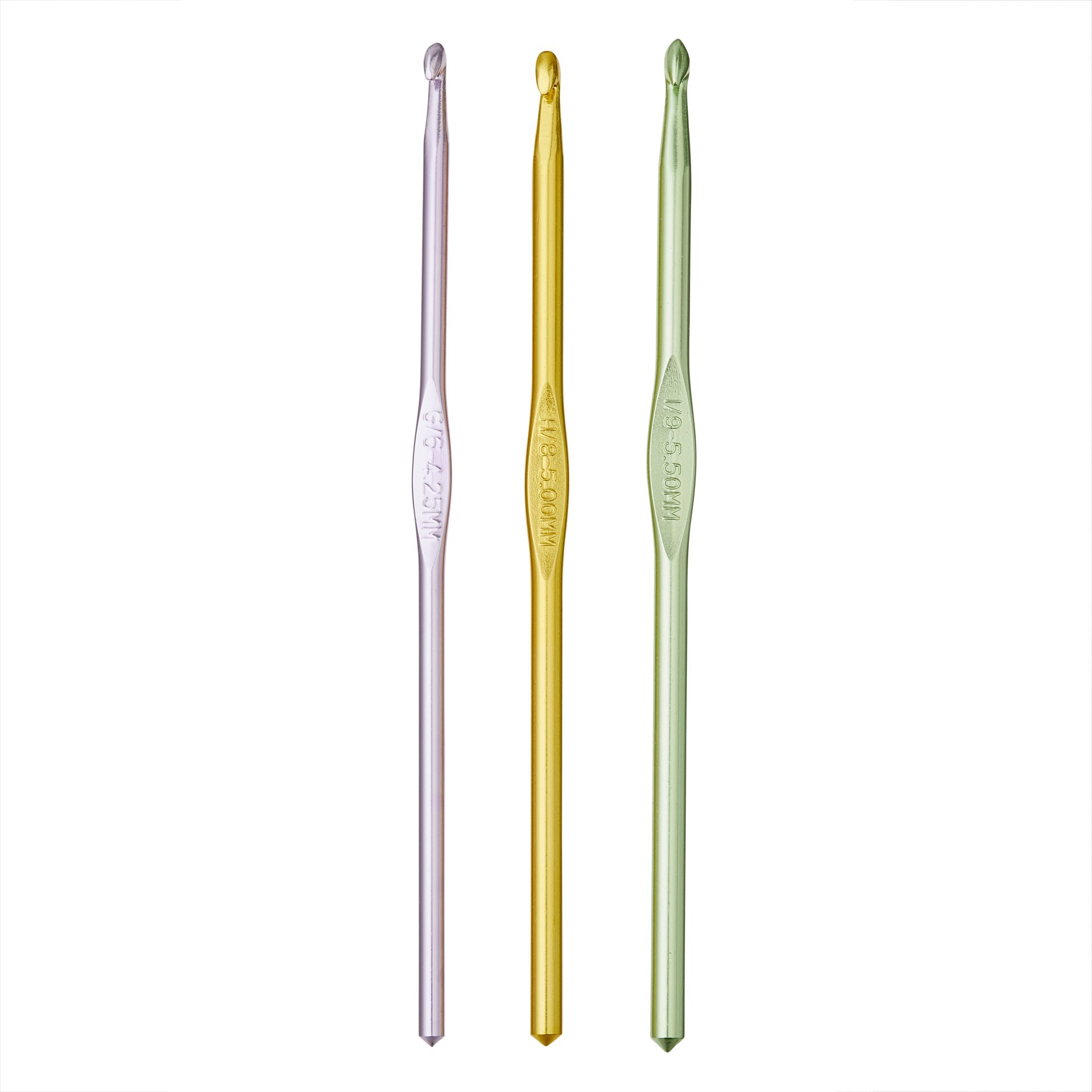 slide 3 of 3, Anodized Aluminum Crochet Hook Set By Loops & Threads, G-I, g/h/i | 4 ct; 5.5 mm