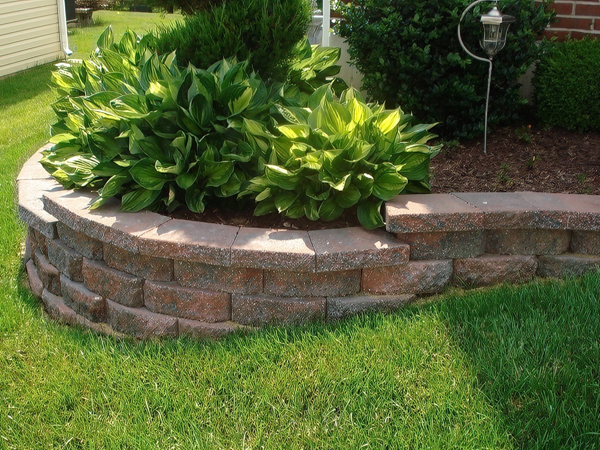 slide 5 of 5, 4.0-in H x 11.5-in L x 7.5-in D Red/Charcoal Concrete Retaining wall block, 1 ct