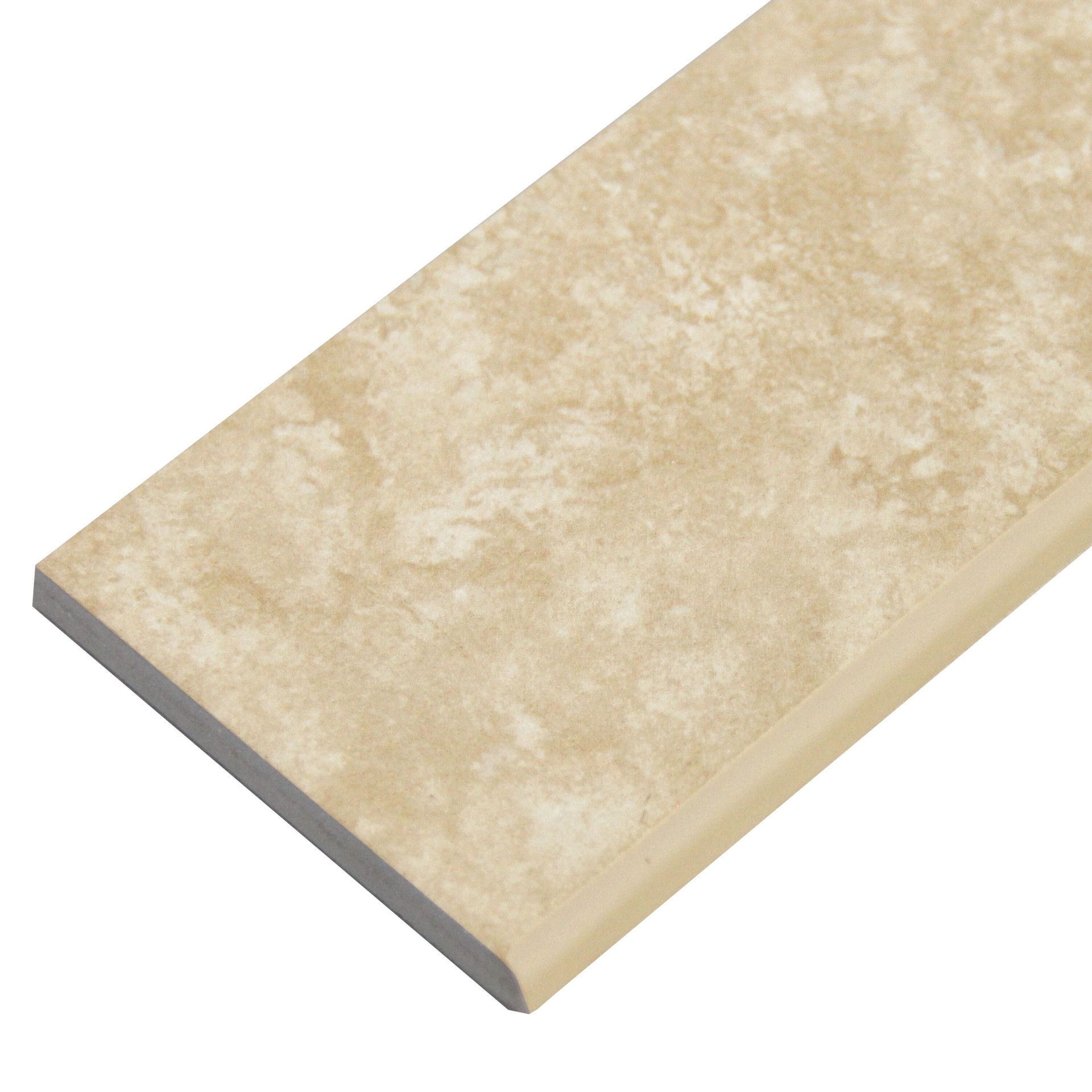slide 2 of 5, Style Selections Capri Classic 3-in x 12-in Glazed Thru body porcelain Bullnose Tile ( 0.23-sq ft / Piece ), 1 ct