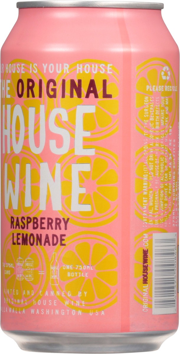 slide 7 of 9, House Wine Raspberry Lemonade 375 ml Can, 375 ml