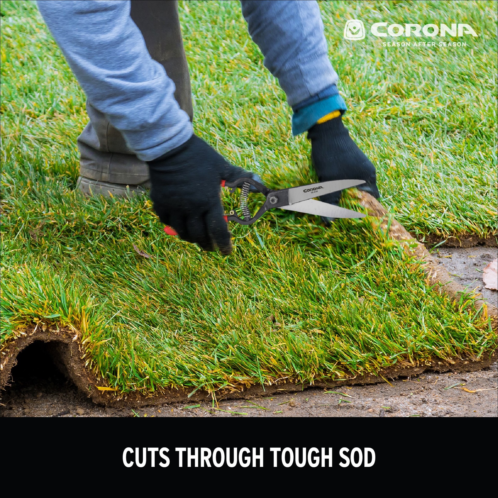 slide 3 of 6, Corona Max Series 6.0-in Grass Shears - Forged Steel Blade, Spring-Loaded Handles, Non-Slip Coated Handles, 1 ct