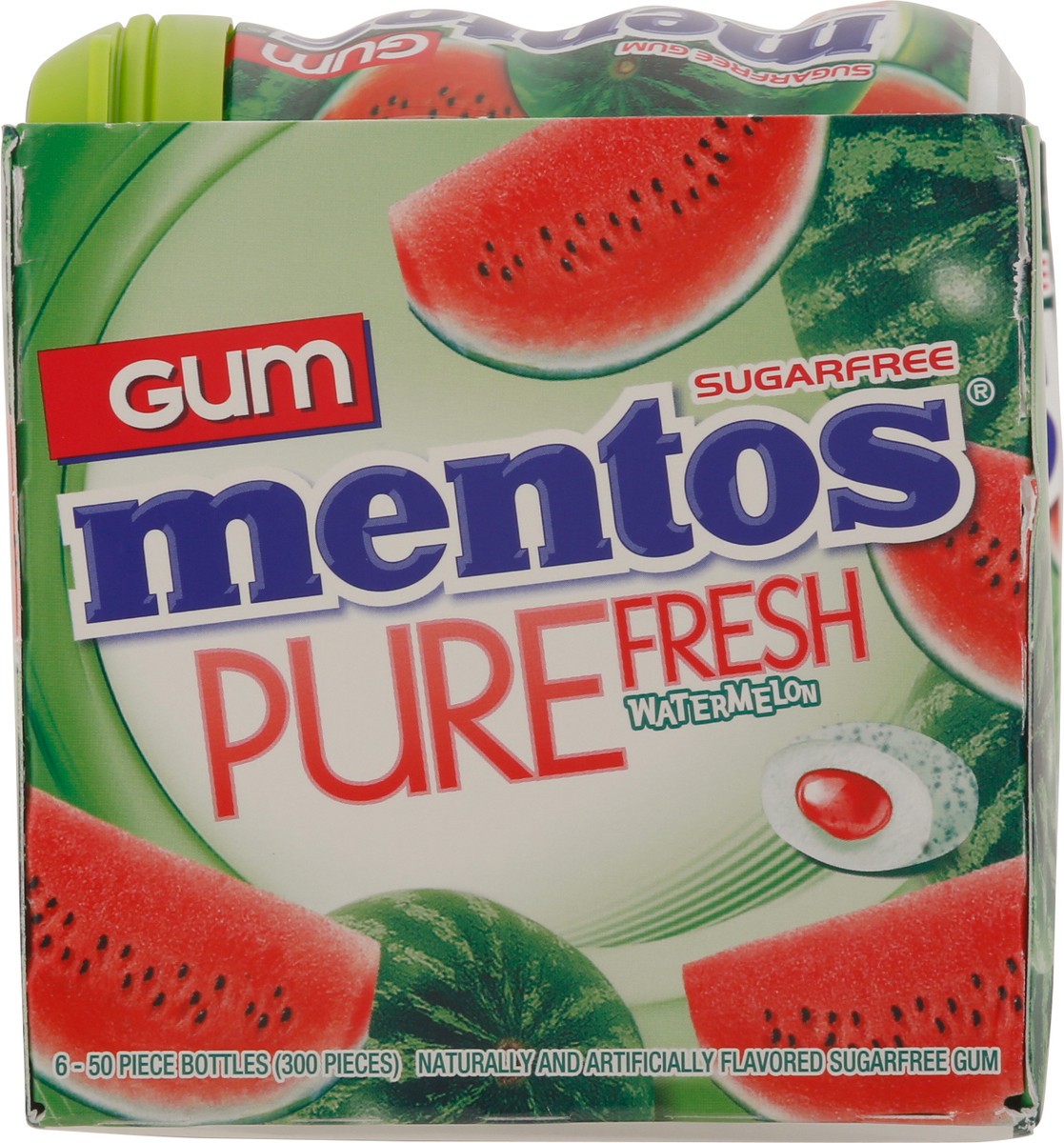 slide 9 of 9, Mentos Pure Fresh Sugar Free Watermelon Gum 50 Pieces, 50 ct