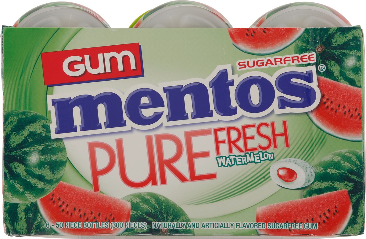 slide 5 of 9, Mentos Pure Fresh Sugar Free Watermelon Gum 50 Pieces, 50 ct