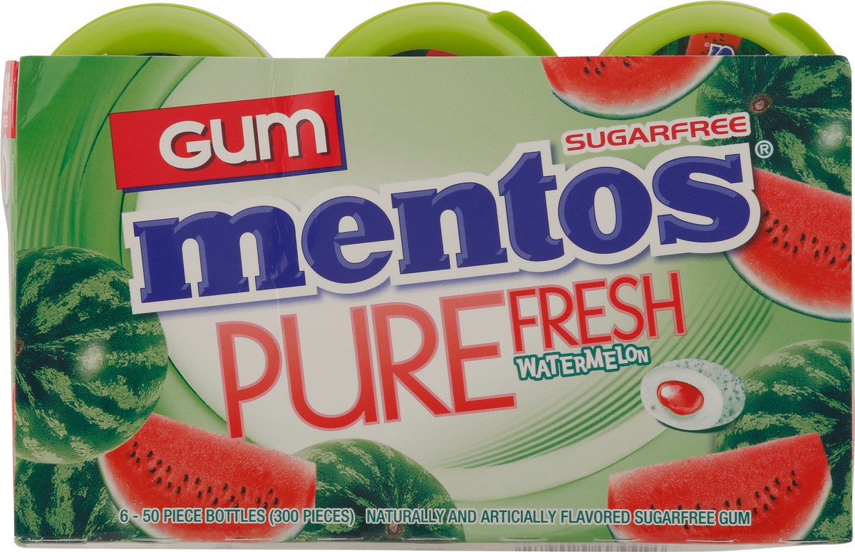 slide 6 of 9, Mentos Pure Fresh Sugar Free Watermelon Gum 50 Pieces, 50 ct