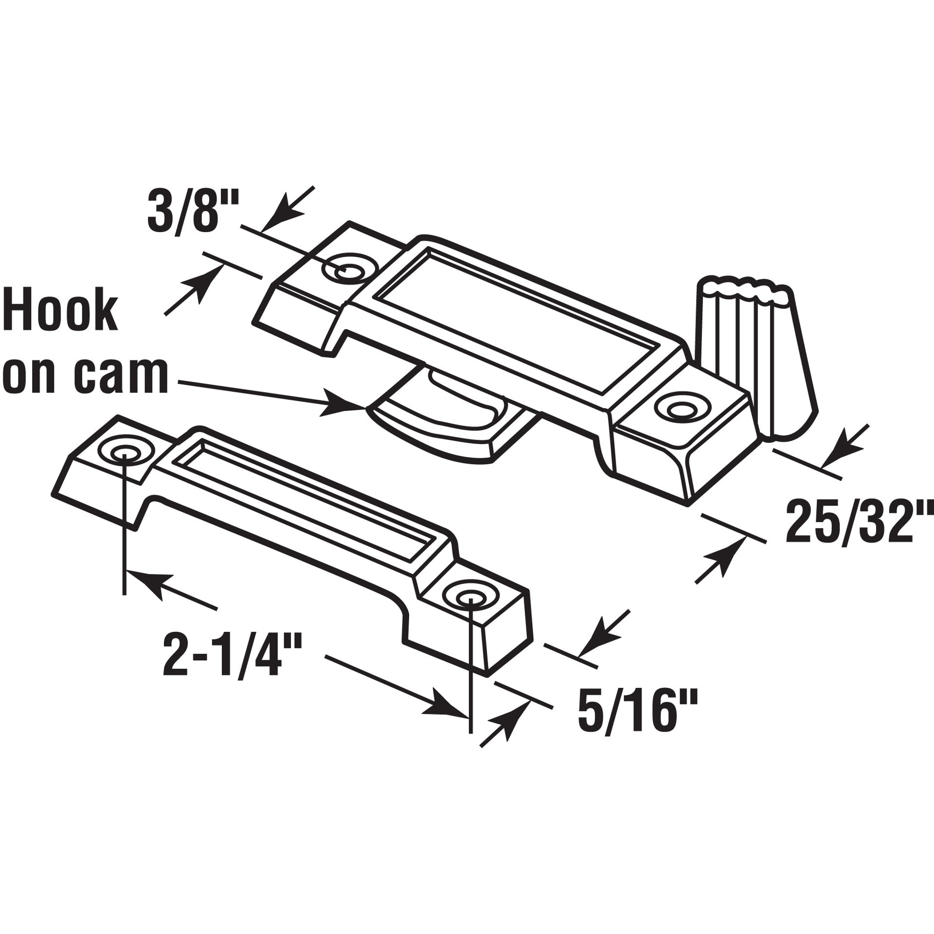slide 2 of 4, Prime-Line White Die-cast Sliding Window Sash Lock, 1 ct