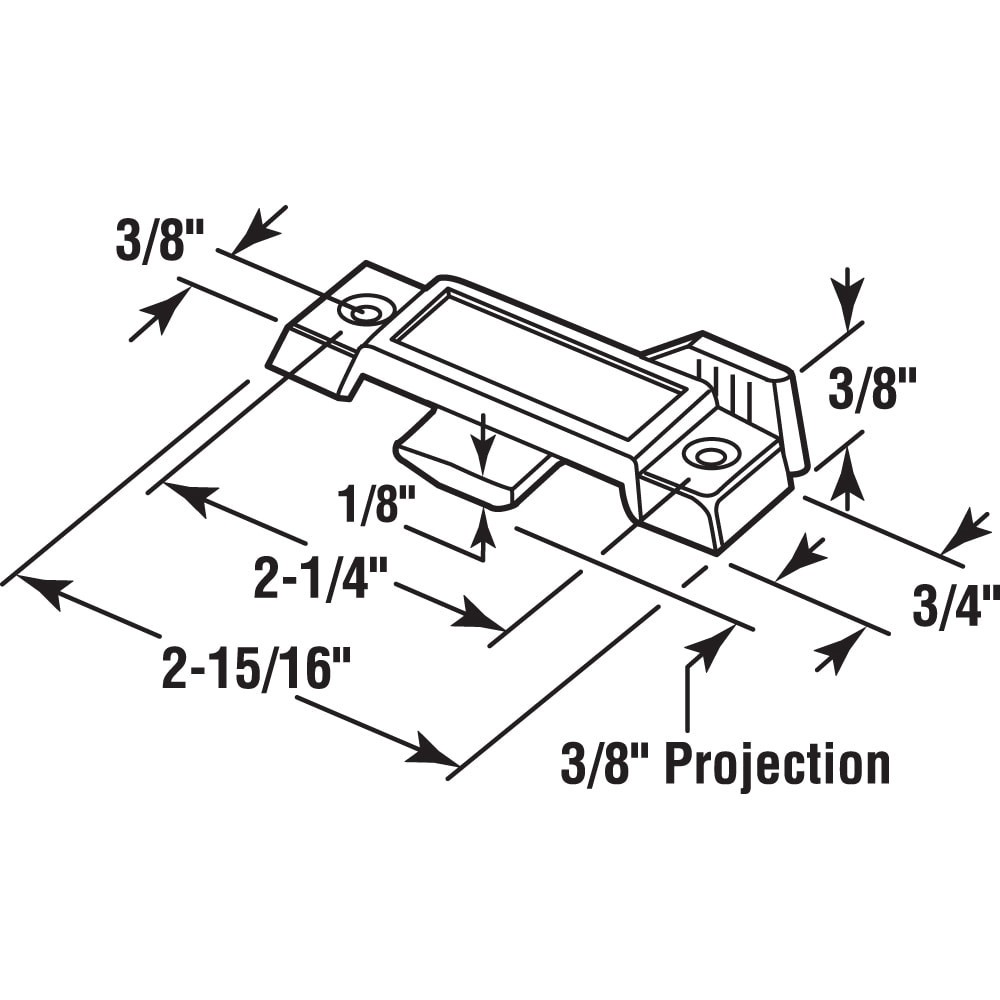 slide 3 of 6, Prime-Line 2-1/4-in 2-5/16-in White Die-cast Sliding Window Sash Lock, 1 ct