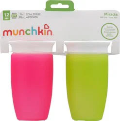 Munchkin Miracle 10 Ounce Spill-Proof 360 Sippy Cup 2 ea