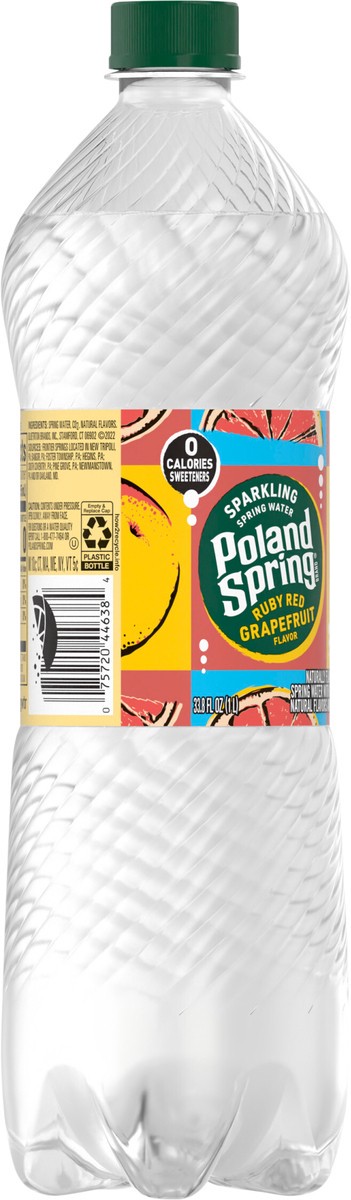 slide 6 of 7, Poland Spring Sparkling Water, Ruby Red Grapefruit- 33.8 oz, 33.8 oz