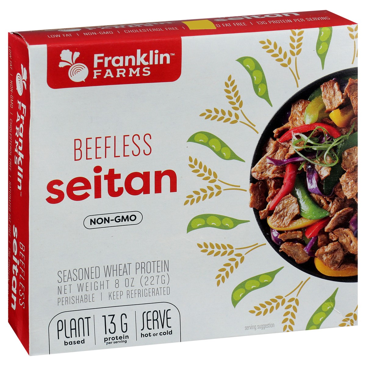 slide 6 of 7, Franklin Farms Beefless Seitan, 8 oz
