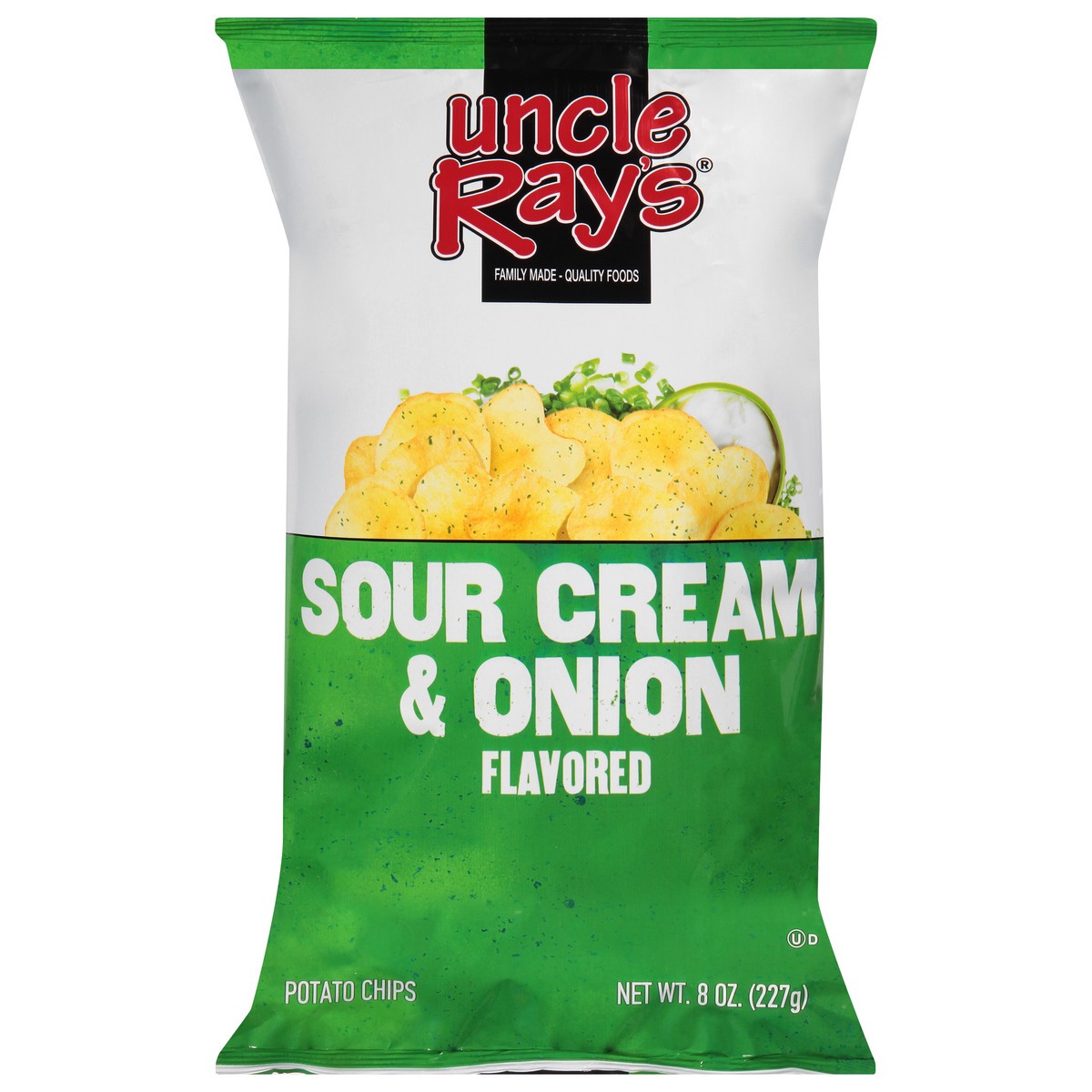 slide 12 of 13, Uncle Ray's Sour Cream & Onion Flavored Potato Chips 8 oz, 8 oz