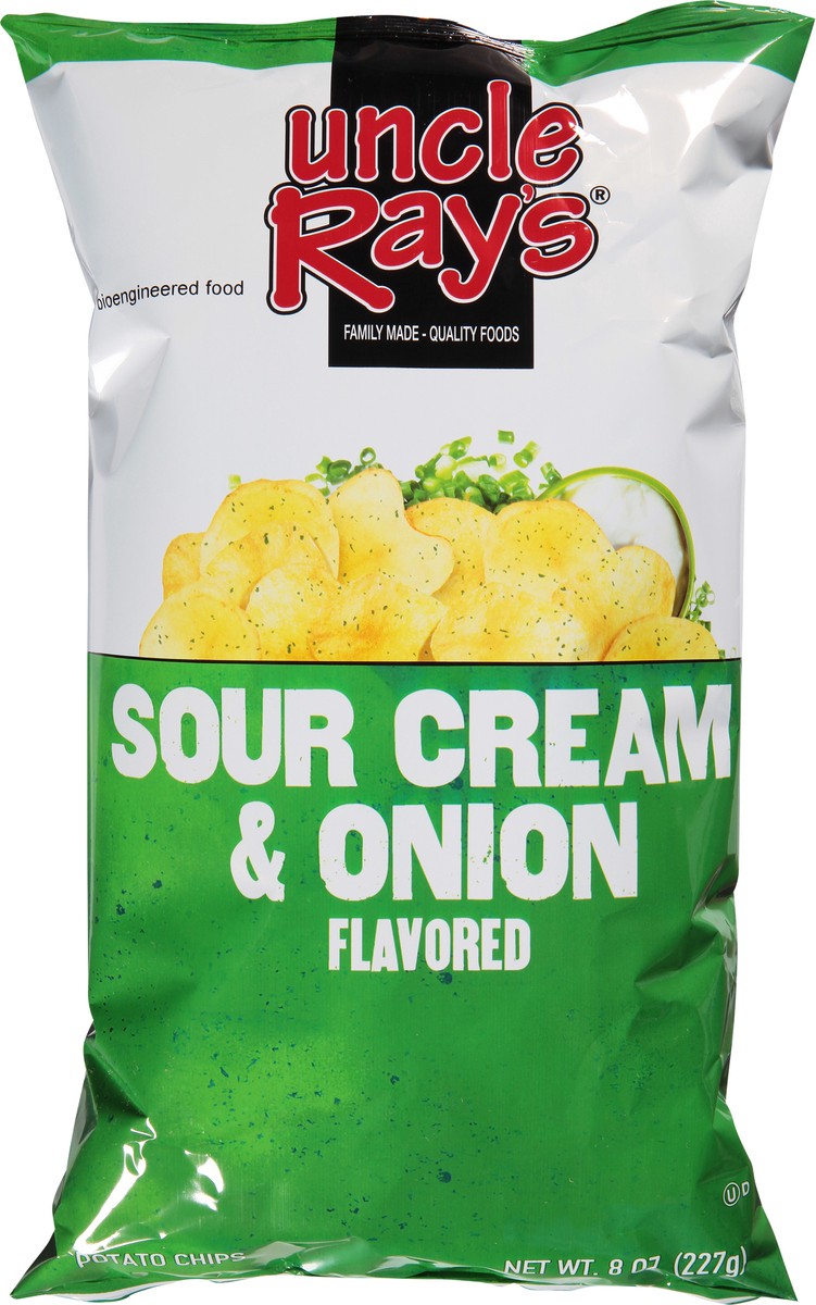 slide 4 of 13, Uncle Ray's Sour Cream & Onion Flavored Potato Chips 8 oz, 8 oz