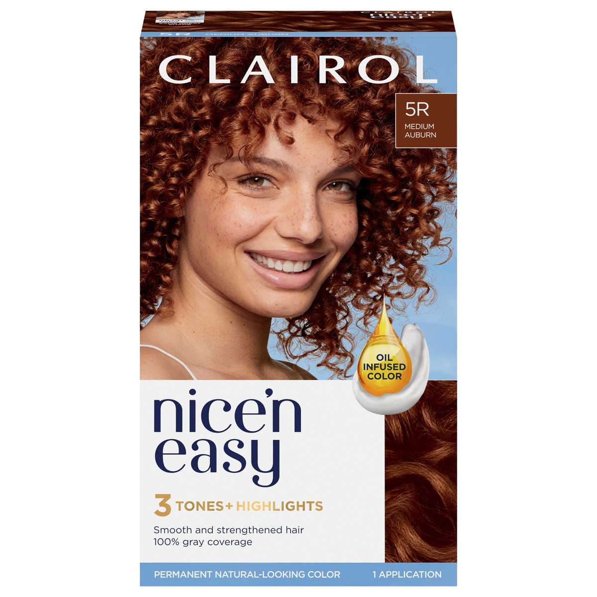 slide 1 of 7, Nice'n Easy Clairol Nice 'N Easy 5R Medium Auburn, 1 ct