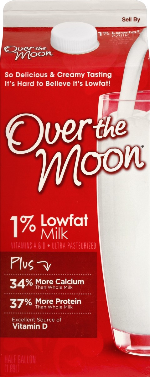 slide 4 of 4, Garelick Farms Over The Moon 1% Lowfat Milk, 1/2 gal