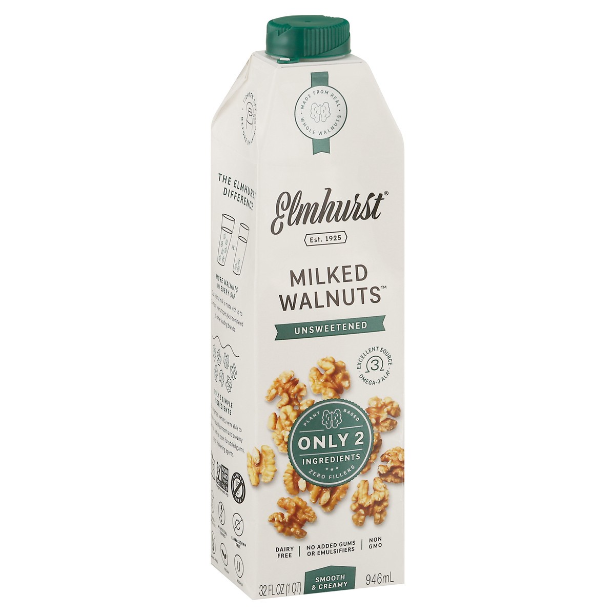 slide 11 of 12, Elmhurst Unsweetened Milked Walnuts Non-dairy Beverage, 32 oz