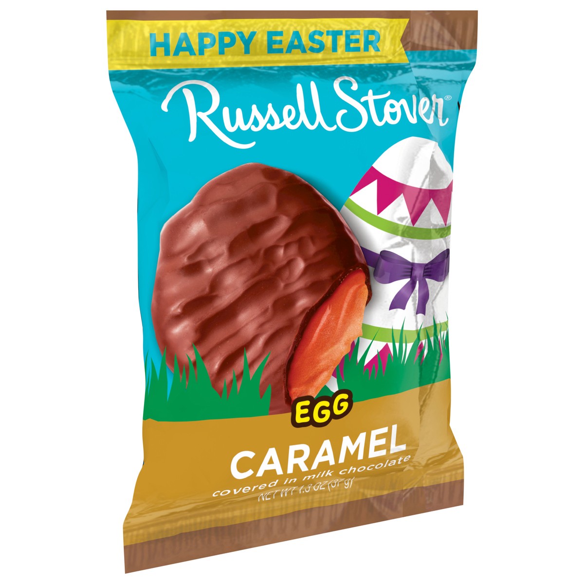 slide 2 of 14, RUSSELL STOVER Easter Caramel Milk Chocolate Easter Egg, 1.3 oz., 1.3 oz