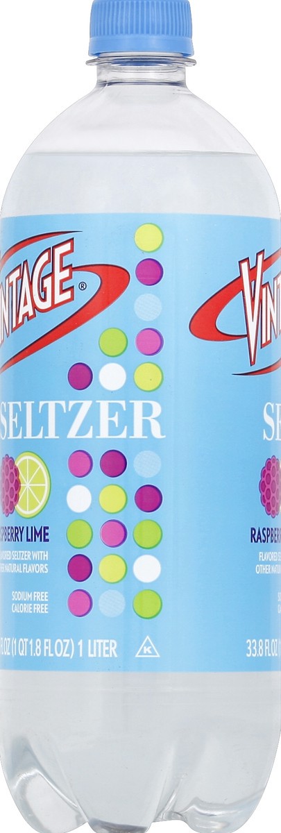 slide 2 of 4, Vintage Seltzer Raspberry Lime - 33.8 fl oz, 33.8 fl oz