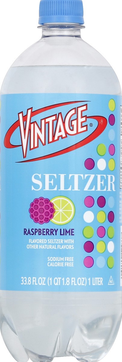 slide 4 of 4, Vintage Seltzer Raspberry Lime - 33.8 fl oz, 33.8 fl oz