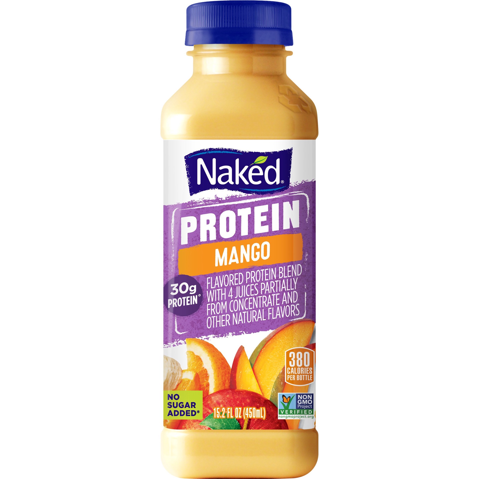 slide 1 of 8, Naked Protein Mango, 15.2 fl oz
