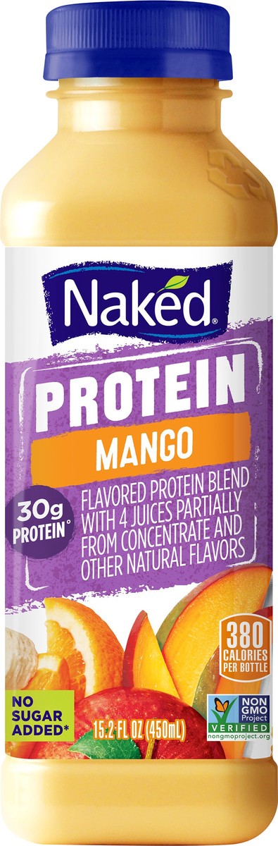 slide 7 of 8, Naked Protein Mango, 15.2 fl oz