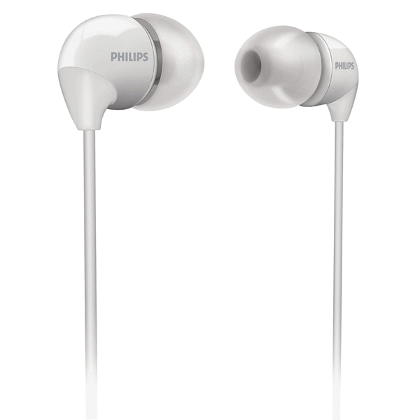 slide 1 of 1, Philips White In-Ear Headphones, 1 ct