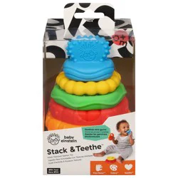 Baby Einstein Stack & Teethe Multi-Textured Easy-to-Grasp 5-Piece Teether Toy Set